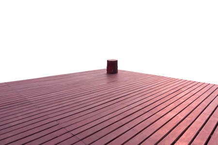 Wooden floor in beautiful resort terrace, Morning sunshine.の写真素材