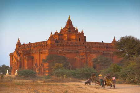 Big pagoda in Bagan, Mranmar.のeditorial素材
