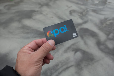 Sydney, Australia. - August 8, 2016. - Opal card can used with every Sydney's railway station.