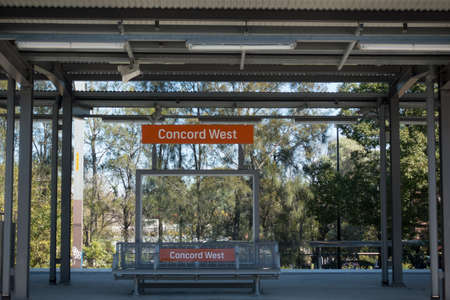 New South Wales, Australia- August 08, 2016: The local railway station, Concord West in August 8, 2016 New South Wales, Australia.のeditorial素材