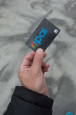 Sydney, Australia. - August 8, 2016. - Opal card can used with every Sydney's railway station.のeditorial素材