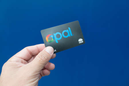 Sydney, Australia. - August 8, 2016. - Opal card can used with every Sydney's railway station.のeditorial素材