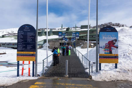 THREDBO, AUSTRALIA : AUG 6, 2016. Thredbo is a village and ski resort in the Snowy Mountains of New South Wales, Australiaのeditorial素材