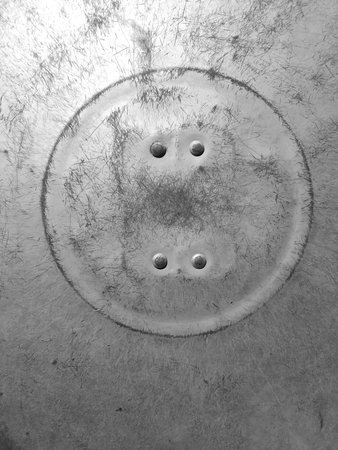 Hippopotamus,The jar lid,Texture of old  metal ,Scratch effect on metal surfaces
