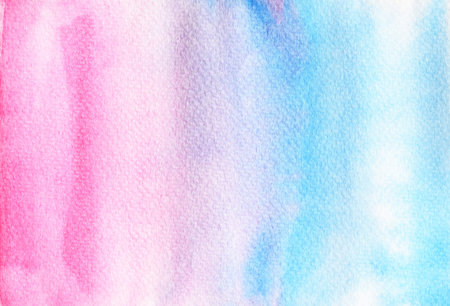 Bright with colorful watercolor stroke and spray on paper , Abstract background by hand drawn blue...