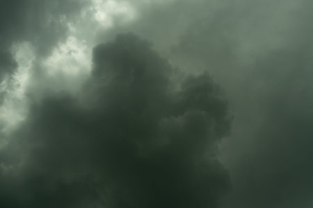 Cumulonimbus cloud formations on tropical sky , Nimbus moving , Abstract background from natural...