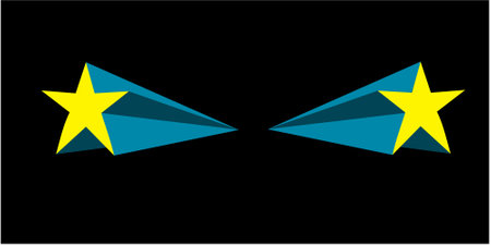 Shooting yellow star vector icon with blue beam in black space in backgroundのイラスト素材