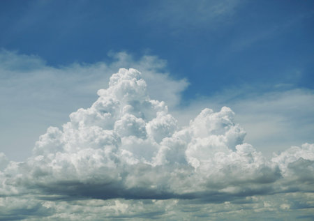 Cumulonimbus cloud formations on tropical blue sky , Nimbus moving , Abstract background from...