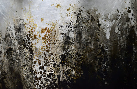 Brown and black color stain on the silver surface that has white scratch on  the area, Burn marks...