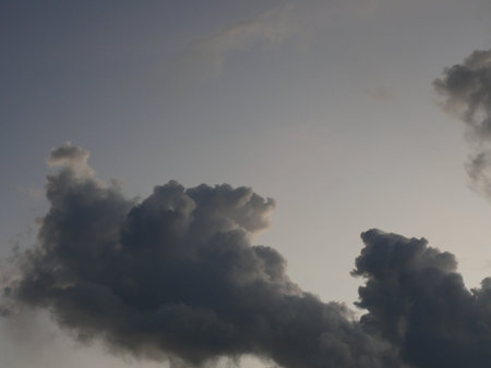 Cumulonimbus cloud formations on tropical sky , Nimbus moving , Abstract background from natural...