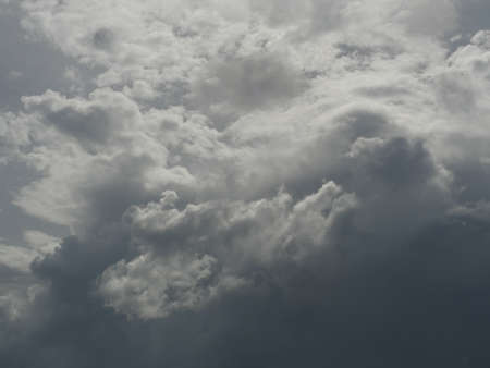 Cumulonimbus cloud formations on tropical sky , Nimbus moving , Abstract background from natural phenomenon and gray clouds hunk , Thailandの写真素材