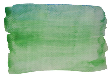 Abstract background and texture pattern blue  and green color flow isolated on white background, Illustration watercolor hand draw and painted on paperの写真素材