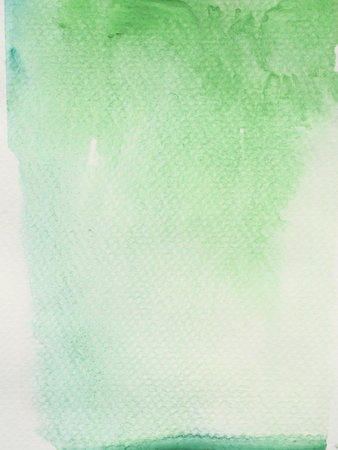 Abstract background and texture pattern blue and green color flow on white background, Illustration watercolor hand draw and painted on paperの写真素材