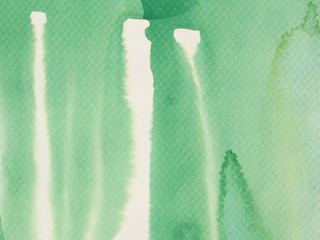Abstract background and texture pattern green color flow on white background, Illustration watercolor hand draw and painted on paperの写真素材