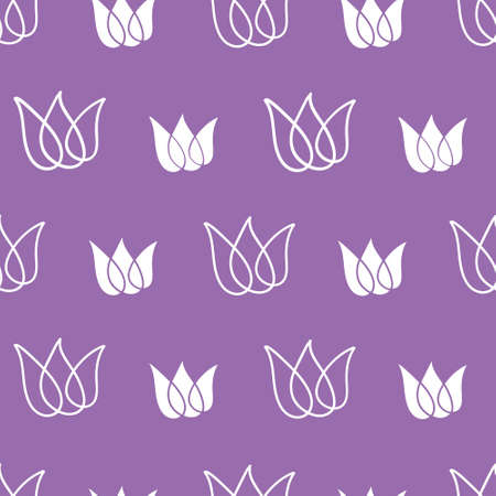 Lily lotus flower seamless pattern printのイラスト素材