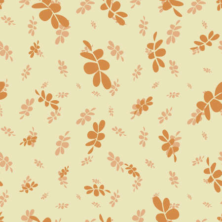 Orange leaves seamless pattern print backgroundのイラスト素材