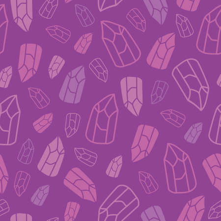 Purple crystals seamless pattern print backgroundのイラスト素材
