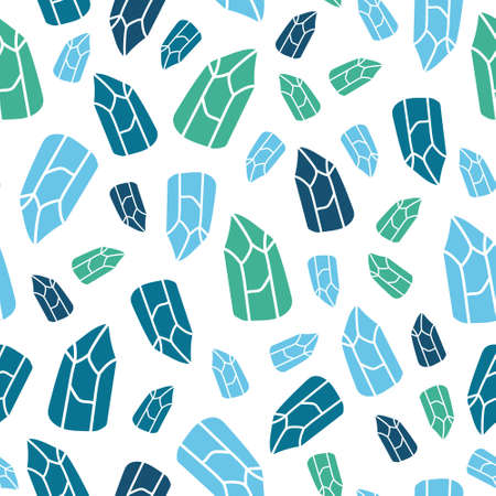 White crystals seamless pattern print backgroundのイラスト素材