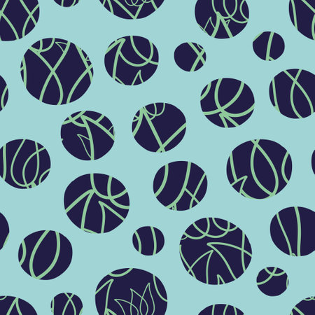 Abstract blue dots seamless pattern printのイラスト素材