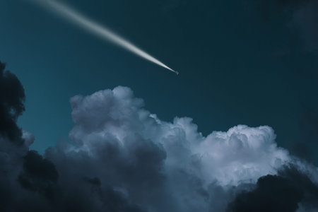 Extremely beautiful clouds in the sky with bright colors