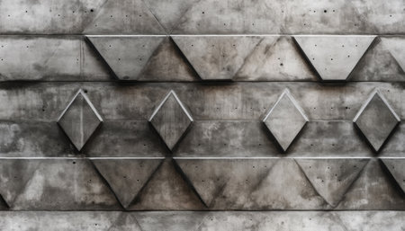 Abstract background of gray concrete wall with diamond shape pattern for design and decorationの素材