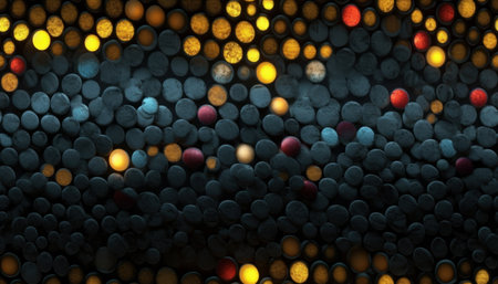 Abstract background with bokeh defocused lights.の素材