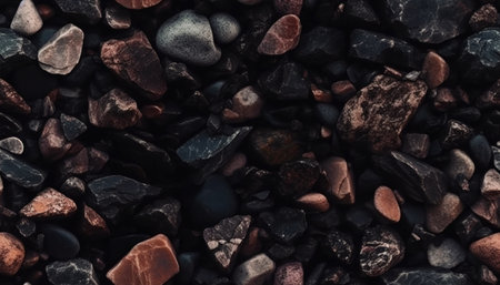 Colorful pebbles background. Close-up of stones.の素材