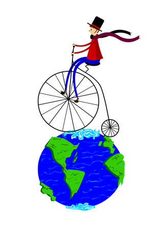 old bicycleのイラスト素材