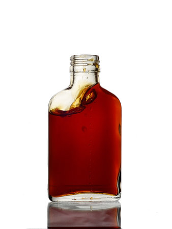 bottle of whiskey isolated on a white background. studio shot.の写真素材