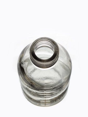 Alcohol bottle isolated on white background. close-up view.の写真素材