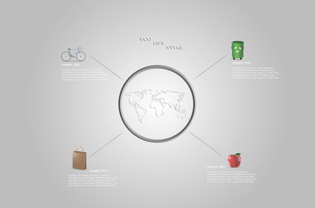 Infographics, illustration eco lifestyle