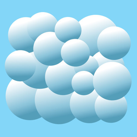 Abstract bubbles gradient background. Circles cloud shape vector illustration.のイラスト素材
