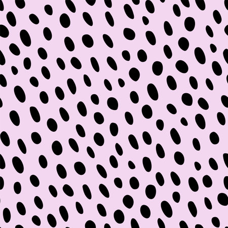 Seamless pattern abstract black spots on a pink backgroundのイラスト素材