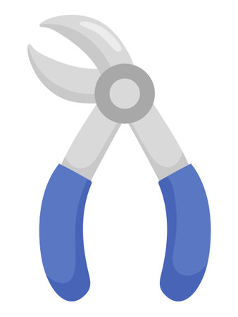 Dentists medical instrument. Dental nippers illustration in flat style.のイラスト素材