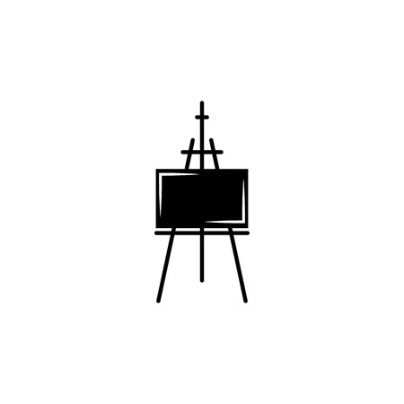 Easel icon on white backgroundのイラスト素材
