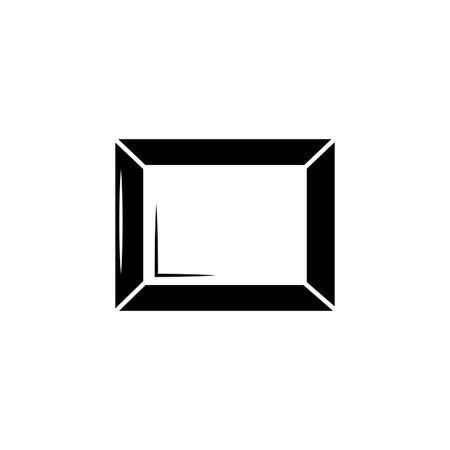 Picture frame icon on white backgroundのイラスト素材