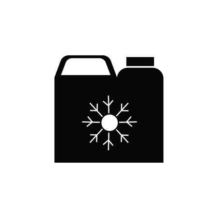 Antifreeze. Silhouette. Canister. icon on white backgroundのイラスト素材