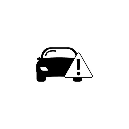 Car warning icon on white backgroundのイラスト素材