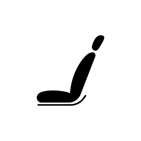 car seat Icon on white backgroundのイラスト素材