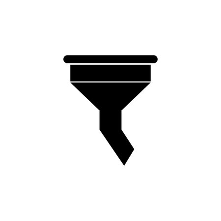 Funnel filter icon on white backgroundのイラスト素材