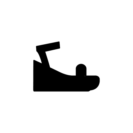 Women platform sandal icon on white backgroundのイラスト素材