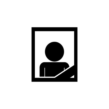 Memory death portrait icon on white background