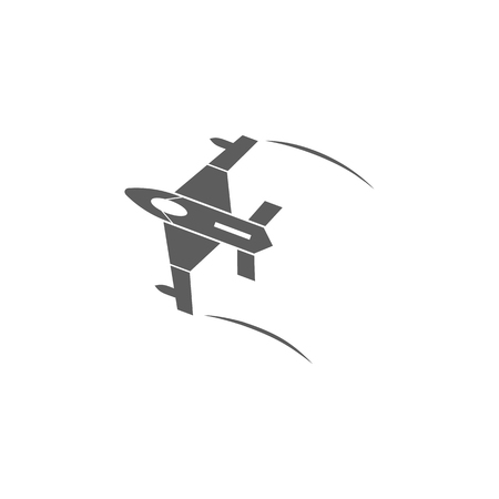 Aircraft icon, elements of a controlled aircraft icon. Premium quality graphic design. Signs, outline symbols collection icon for websites, web design, mobile app on white background.のイラスト素材