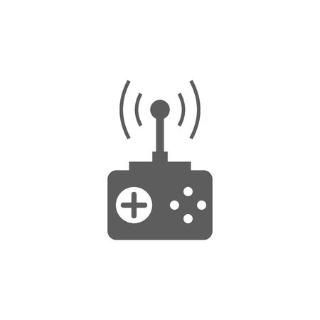Remote control icon, elements of a controlled aircraft icon. Premium quality graphic design. Signs, outline symbols collection icon for websites, web design, mobile app on white background.のイラスト素材