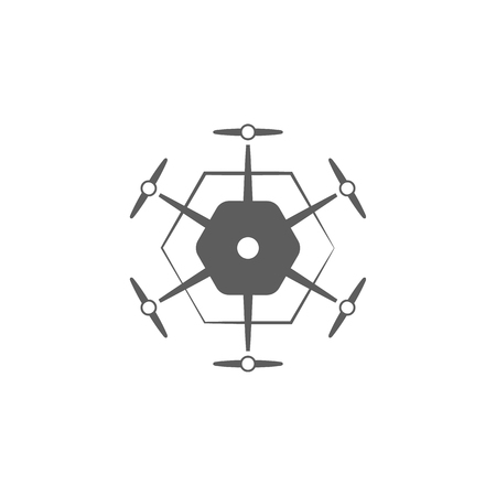Quadrupter icon, elements of a controlled aircraft icon. Premium quality graphic design. Signs, outline symbols collection icon for websites, web design, mobile app on white background.のイラスト素材