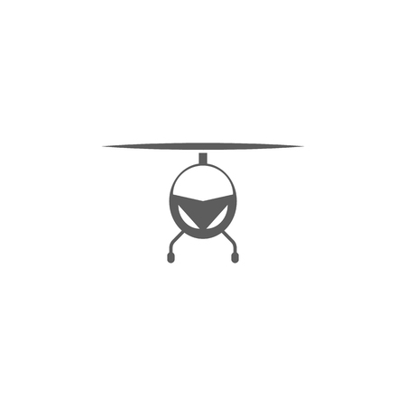 Elements of a controlled aircraft icon, helicopter from the front icon. Premium quality graphic design. Signs, outline symbols collection icon for websites, web design, mobile on white background.のイラスト素材