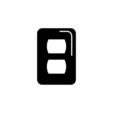 Electric box line icon on white background.のイラスト素材