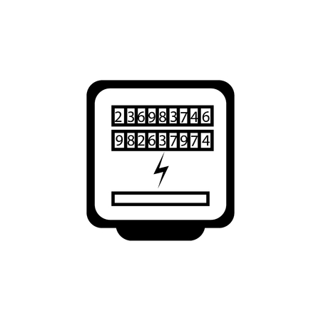 Electric meter icon on white background.のイラスト素材