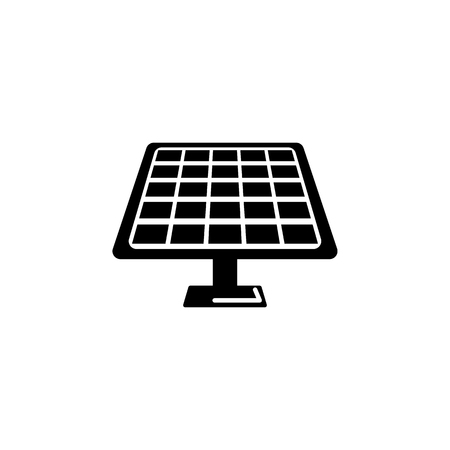 Solar panel icon on white background.のイラスト素材
