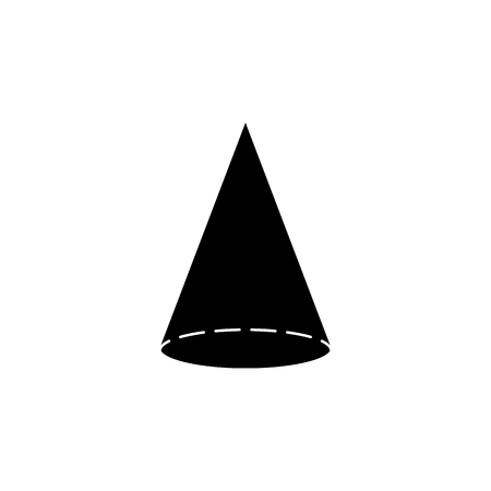 cone icon. Elements of Geometric figure icon for concept and web apps. Illustration  icon for website design and development, app development. Premium icon on white backgroundのイラスト素材